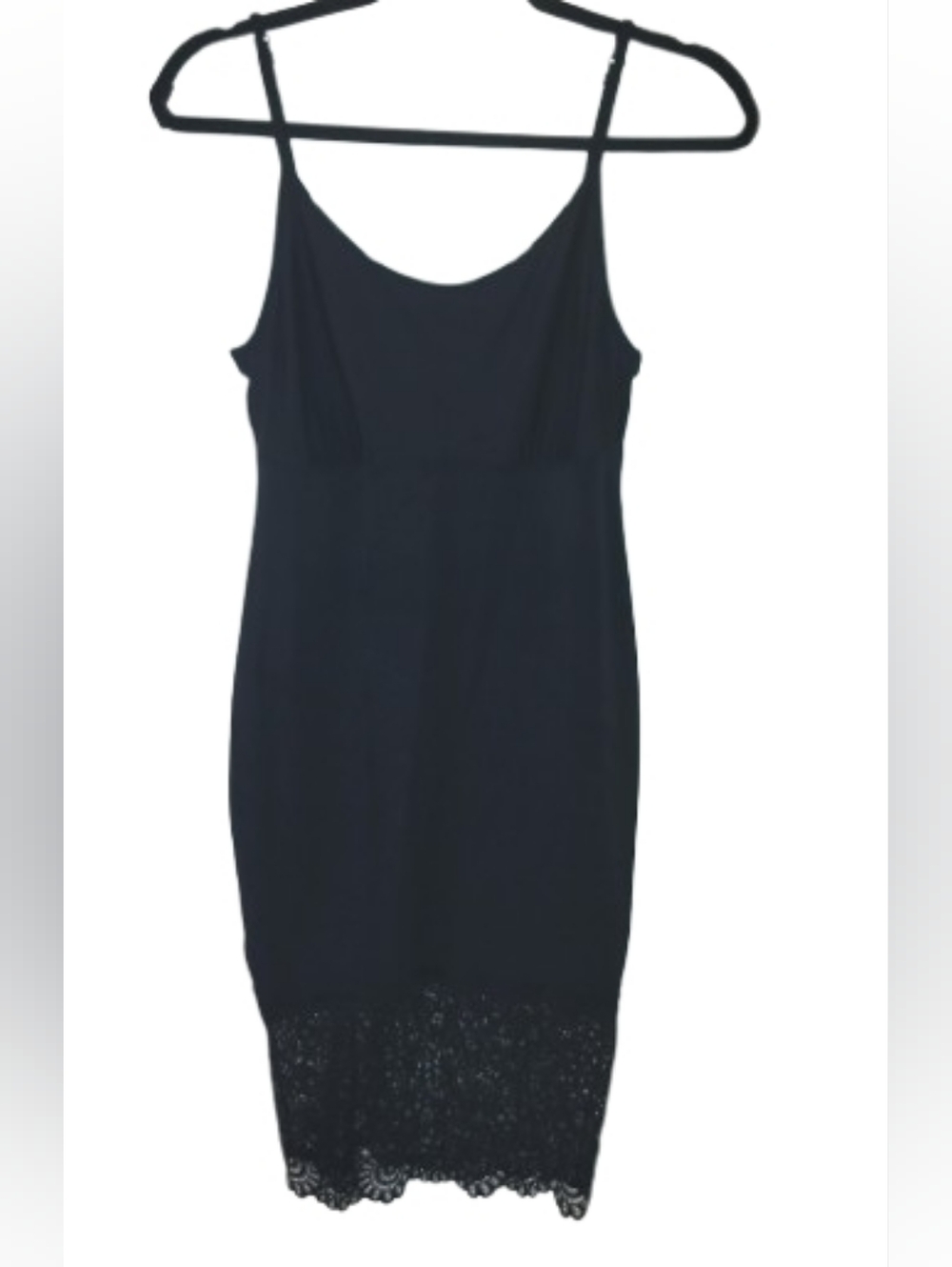 Vintage Vanity Fair Black Intimates Slip Top with Lace